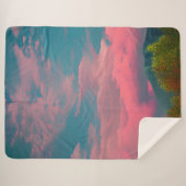 夕焼けの空 シェルパブランケット (正面(横))