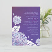 夕焼けの紫紫紫陽花結婚の 招待状 (スタンド正面)