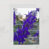夕焼けの紫色の花 サンキューカード (正面/裏面)