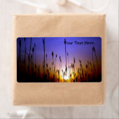 夕焼けの美しい小麦畑 ラベル (インサイチュ)