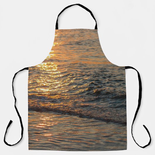 夕焼けの美しい海水 エプロン (正面)