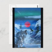 夕焼けの美しい狼 ポストカード (正面/裏面)