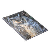 夕焼けの美しい長耳フクロウ ノートブック (右側)