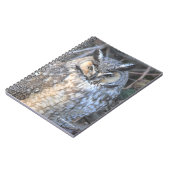 夕焼けの美しい長耳フクロウ ノートブック (左側)