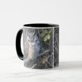 夕焼けの美しい長耳フクロウ マグカップ (正面左)