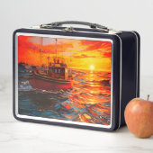 夕焼けの船 メタルランチボックス (インサイチュ)