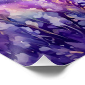 夕焼けの虹鮮やかの空の下のユニコーン ポスター (コーナー)