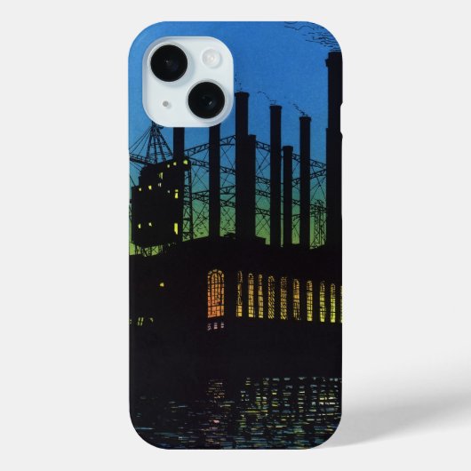 夕焼けの製造工場、ヴィンテージ ビジネス Case-Mate iPhoneケース (裏面)