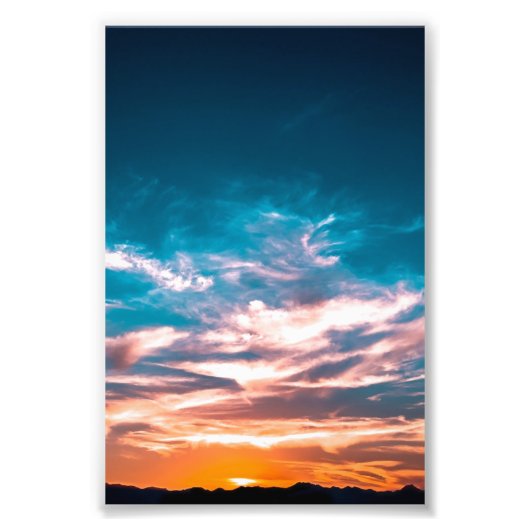夕焼けの雲 フォトプリント            (正面)