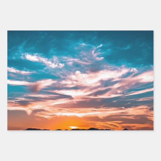 夕焼けの雲 ラッピングペーパーシート (正面)