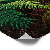 夕焼けの静かな森の小川 ポスター (角)