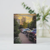 夕焼けの静寂のお知らせカード - カスタマイズ可能 案内ポストカード (スタンド正面)