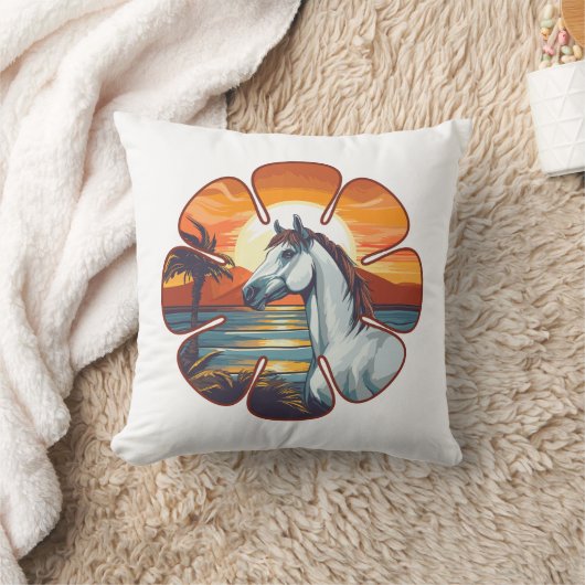 夕焼けの馬 クッション (ブランケット)