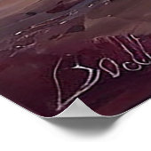 夕焼けの鮮やかな海景 ポスター (角)