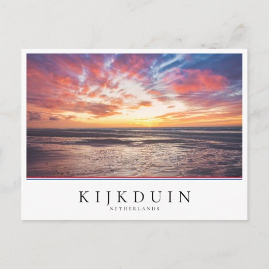 夕焼けはビーチと海 ポストカード (正面)