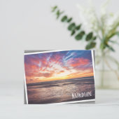 夕焼けはビーチと海 ポストカード (スタンド正面)
