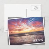 夕焼けはビーチと海 ポストカード (正面/裏面)