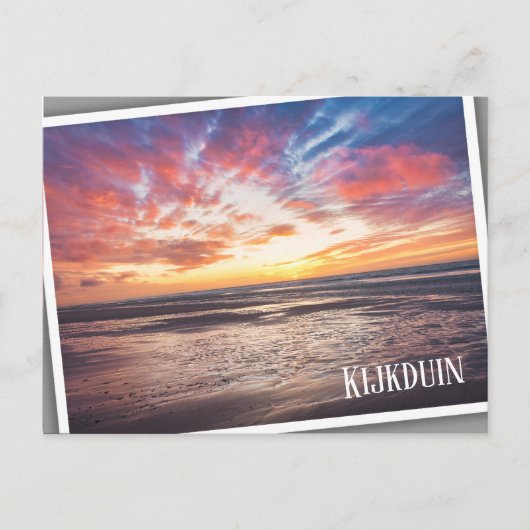 夕焼けはビーチと海 ポストカード (正面)