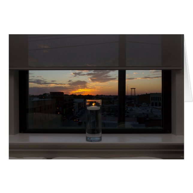 夕焼けを見る (正面横)