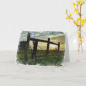 夕焼けを見る カード (黄色い花)