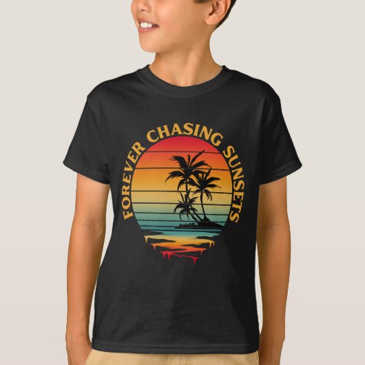 夕焼けを追いかけてTシャツ Tシャツ (正面)