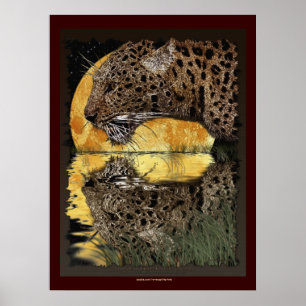 夕焼けアートのポスターに登場したDRINK LEOPARD ポスター