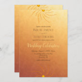 夕焼けグラデーション晴れ点マンダラ結婚ズ 招待状 (正面/裏面)