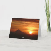 夕焼けサンキューカードと単語 サンキューカード (裏面)