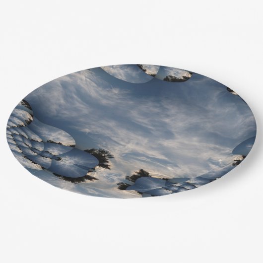 夕焼けフラクタル ペーパープレート (アングル)