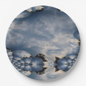 夕焼けフラクタル ペーパープレート (正面)