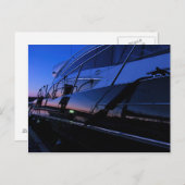 夕焼けポストカードの後のマリーナのヨット ポストカード (正面/裏面)