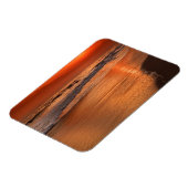 夕焼け反射による雲と海の海岸 マグネット (左側)