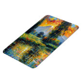 夕焼け反射鮮やか景観印象派 マグネット (左側)