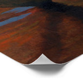 夕焼け時のロッキー海岸 ポスター (角)