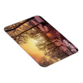 夕焼け時の雪景色のパノラマ マグネット (右側)