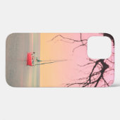 夕焼け時ビーチ上の赤船 Case-Mate iPhoneケース (裏面 (横))