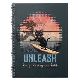 夕焼け波に乗る猫 ノートブック