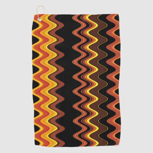 夕焼け波 ゴルフタオル (正面)