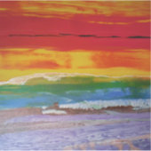 夕焼け波 シール (正面)