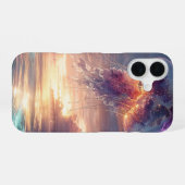 夕焼け空の光るクラゲ iPhone 16ケース (裏面横)