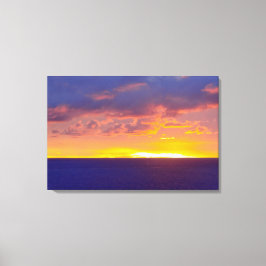 夕焼け空 黄昏時 夕方 薄暮 海 風景 キャンバスプリント