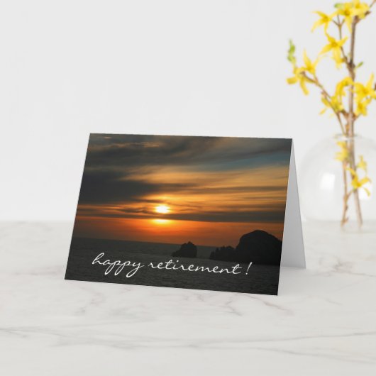 夕焼け色 カード (黄色い花)