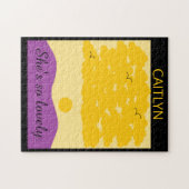 夕焼け雲の紫の丘 ジグソーパズル (横)