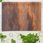 夕焼け雲I空カラフル撮影 キッチンタオル (折り畳み)