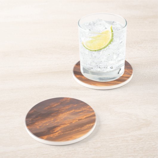 夕焼け雲I空カラフル撮影 コースター (側面)