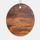 夕焼け雲I空カラフル撮影 セラミックオーナメント (左)