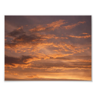 夕焼け雲I空カラフル撮影 フォトプリント           