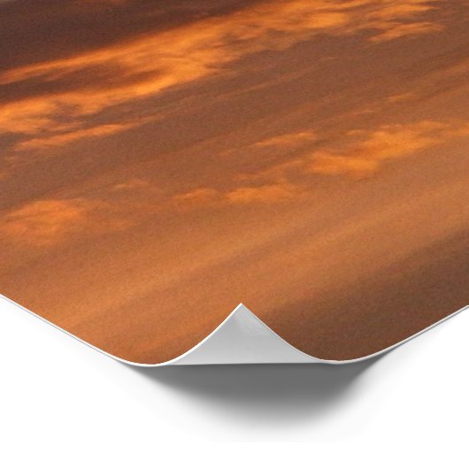 夕焼け雲I空カラフル撮影 ポスター (角)