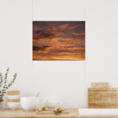 夕焼け雲I空カラフル撮影 ポスター (キッチン)