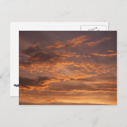 夕焼け雲I空カラフル撮影 ポストカード (正面/裏面)